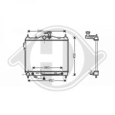 Радиатор, охлаждение двигателя DIEDERICHS 8680507