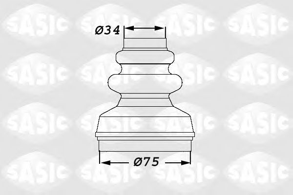 Комплект пылника, приводной вал SASIC 1900006