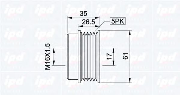 Механизм свободного хода генератора IPD 120007