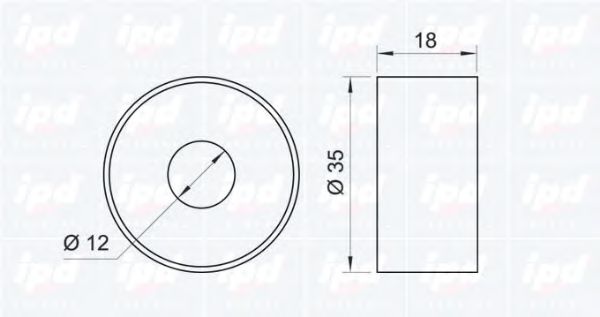 Паразитный / Ведущий ролик, зубчатый ремень IPD 150121