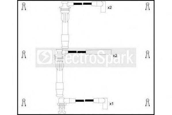 Комплект проводов зажигания STANDARD OEK097