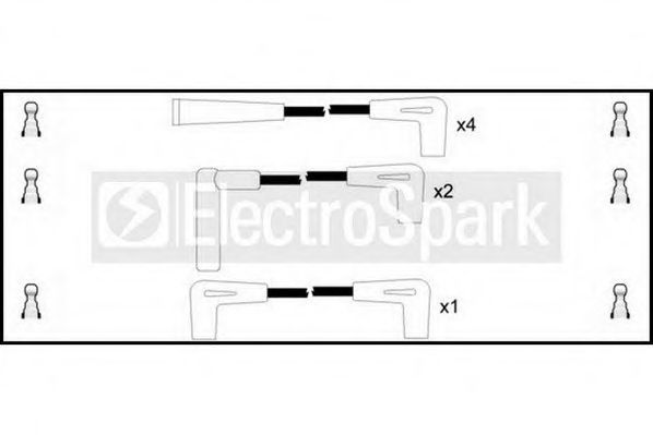 Комплект проводов зажигания STANDARD OEK177