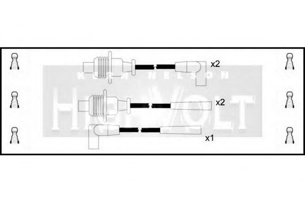 Комплект проводов зажигания STANDARD OEF057