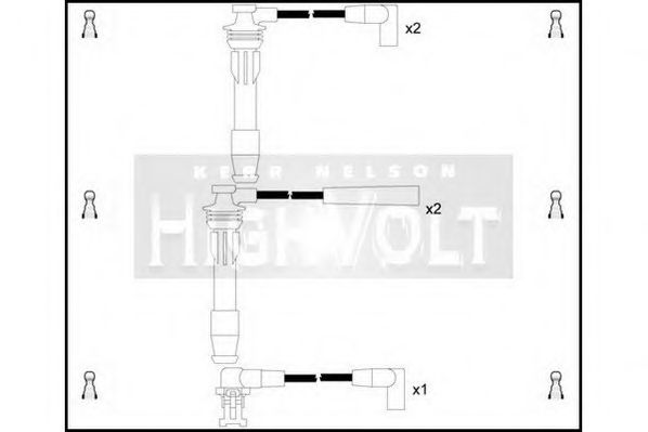 Комплект проводов зажигания STANDARD OEF105