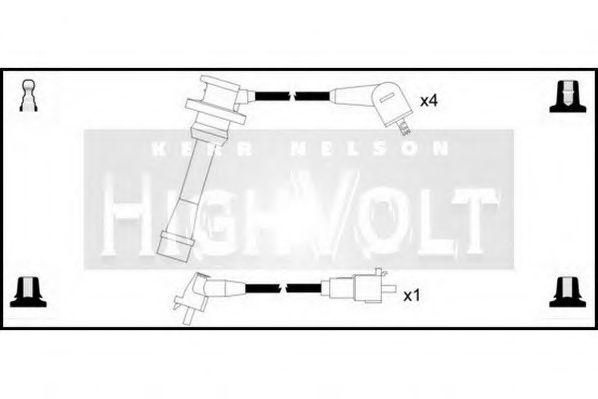Комплект проводов зажигания STANDARD OEF737