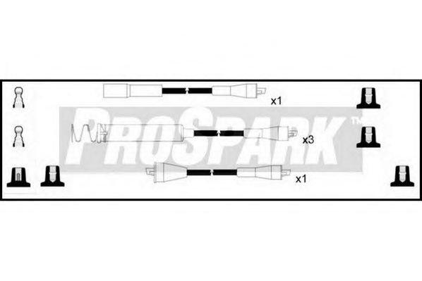 Комплект проводов зажигания STANDARD OES102