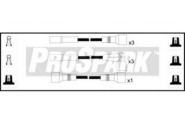 Комплект проводов зажигания STANDARD OES363