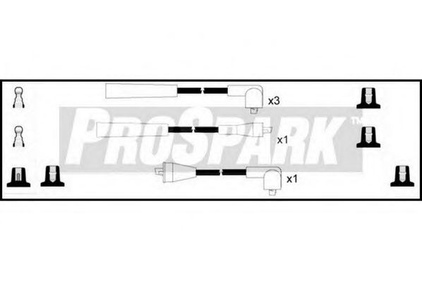 Комплект проводов зажигания STANDARD OES449