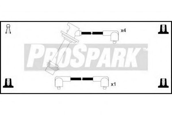 Комплект проводов зажигания STANDARD OES650