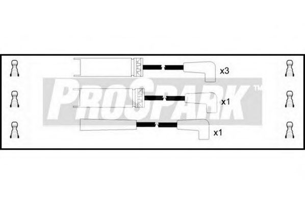 Комплект проводов зажигания STANDARD OES719