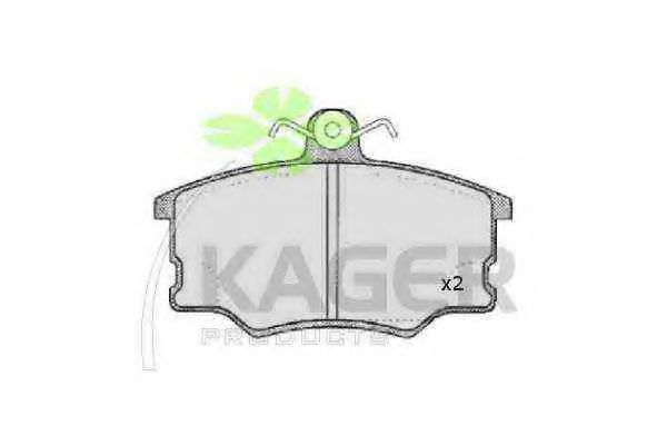 Комплект тормозных колодок, дисковый тормоз KAGER 350029