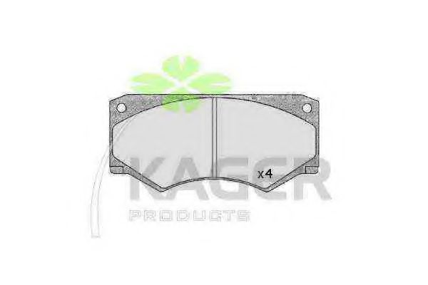 Комплект тормозных колодок, дисковый тормоз KAGER 350085