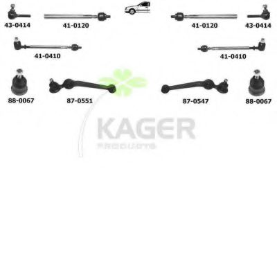 Подвеска колеса KAGER 800250