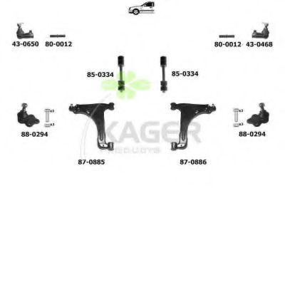 Подвеска колеса KAGER 800719