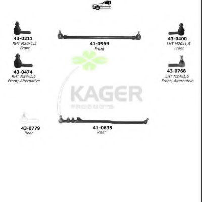 Подвеска колеса KAGER 801233