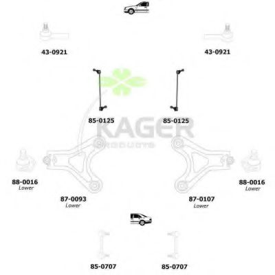 Подвеска колеса KAGER 801269