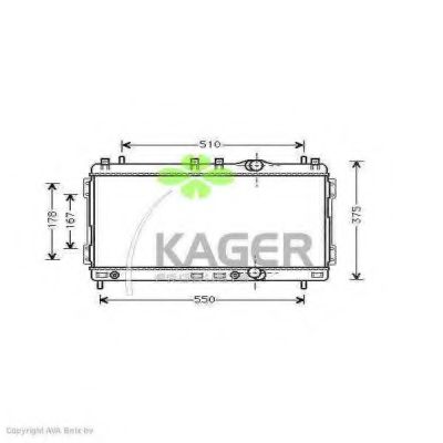 Радиатор, охлаждение двигателя KAGER 31-0220