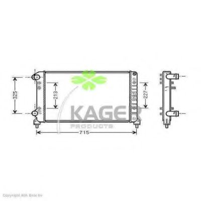 Радиатор, охлаждение двигателя KAGER 31-0444