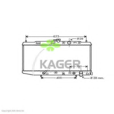 Радиатор, охлаждение двигателя KÜHLER SCHNEIDER 0103301