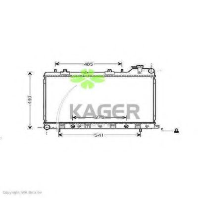 Радиатор, охлаждение двигателя KAGER 31-1035