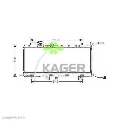 Радиатор, охлаждение двигателя KAGER 31-1036