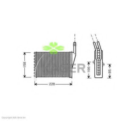 Теплообменник, отопление салона KAGER 32-0117