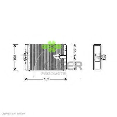 Теплообменник, отопление салона KAGER 32-0409