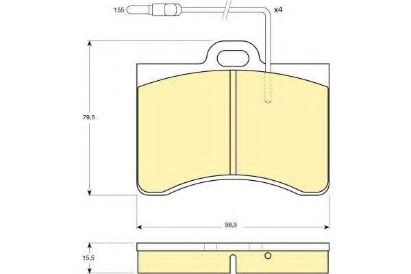 Комплект тормозных колодок, дисковый тормоз GIRLING 6101659