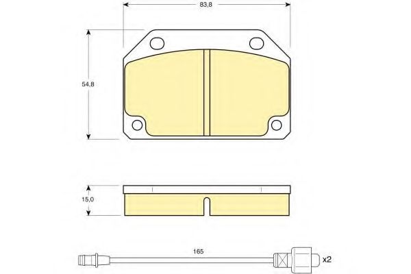 Комплект тормозных колодок, дисковый тормоз GIRLING 20591