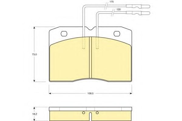 Комплект тормозных колодок, дисковый тормоз GIRLING 6103439