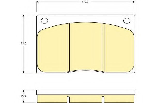 Комплект тормозных колодок, дисковый тормоз GIRLING 6105851