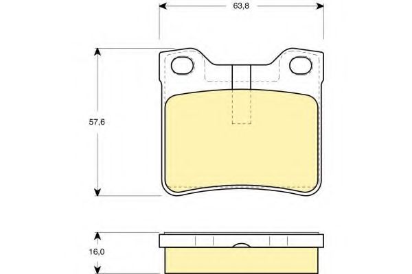 Комплект тормозных колодок, дисковый тормоз GIRLING 6114322