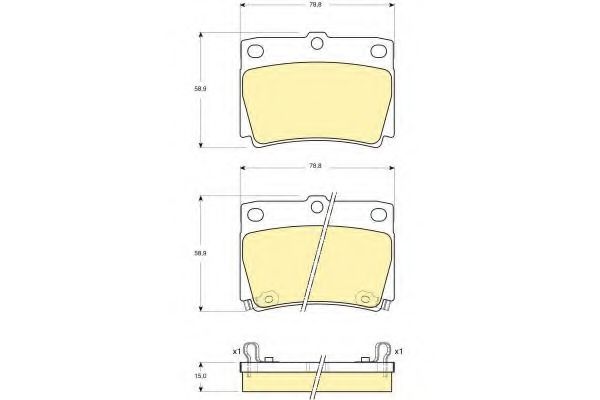Комплект тормозных колодок, дисковый тормоз GIRLING 6132399