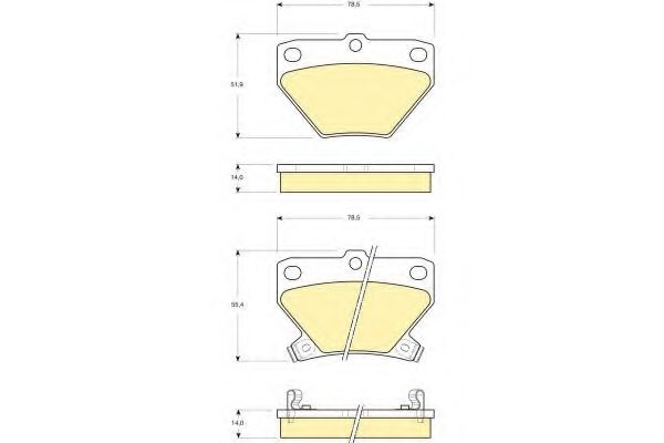 Комплект тормозных колодок, дисковый тормоз GIRLING 6132439