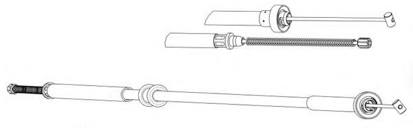 Трос, стояночная тормозная система KAWE FA02274
