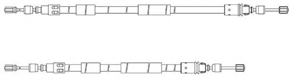 Трос, стояночная тормозная система KAWE RT15106