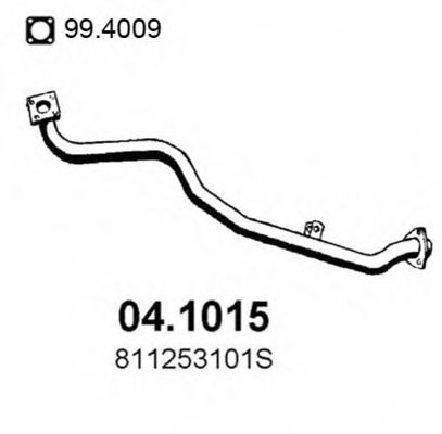 Труба выхлопного газа MTS 011400