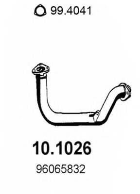 Труба выхлопного газа ASSO 10.1026