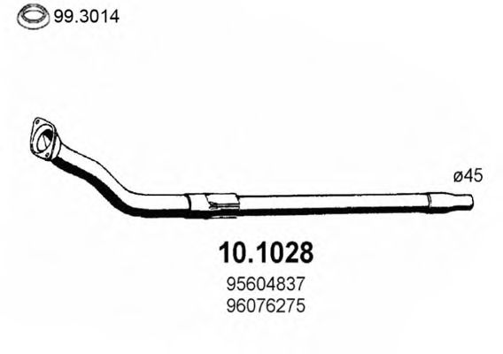 Труба выхлопного газа ASSO 10.1028