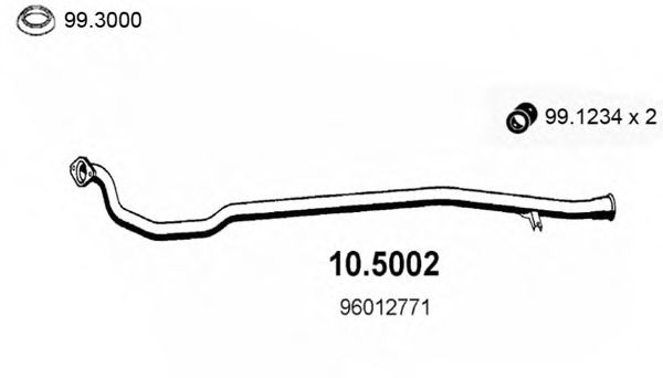 Труба выхлопного газа ASSO 10.5002