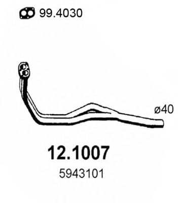 Труба выхлопного газа WALKER 09022
