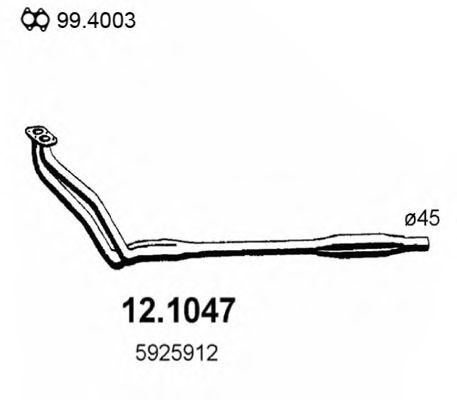Труба выхлопного газа WALKER 09090