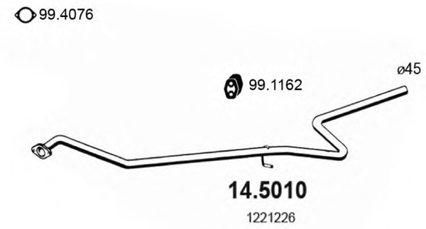 Труба выхлопного газа ASSO 14.5010