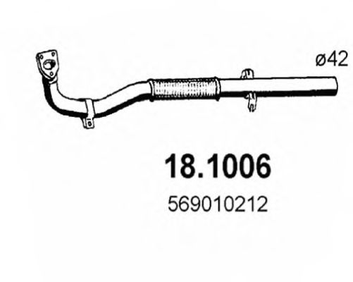 Труба выхлопного газа WALKER 14866