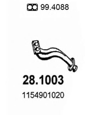 Труба выхлопного газа BOSAL 721901