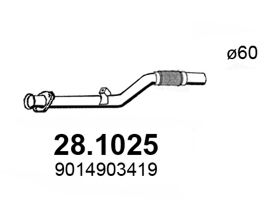 Труба выхлопного газа ASSO 28.1025