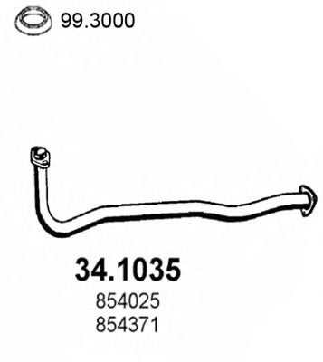 Труба выхлопного газа ASSO 34.1035