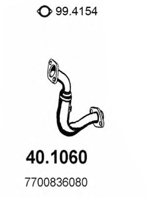 Труба выхлопного газа ASSO 40.1060