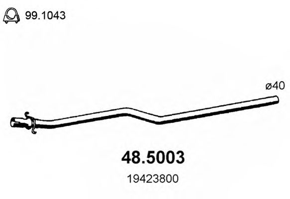 Труба выхлопного газа WALKER 01826