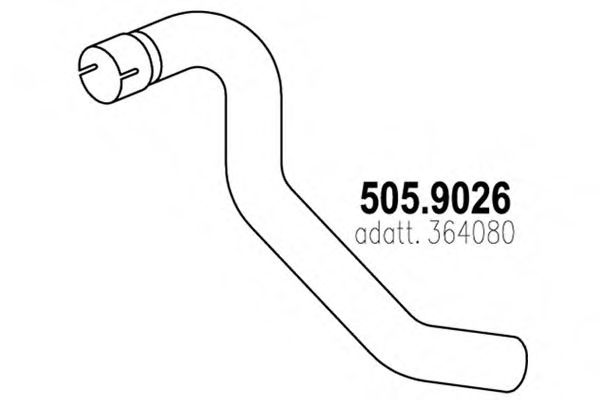Труба выхлопного газа ASSO 505.9026